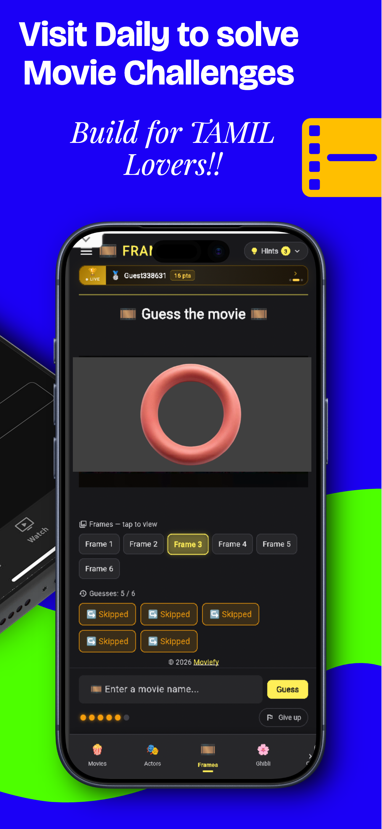 Moviefy: Tamil Movie Quiz