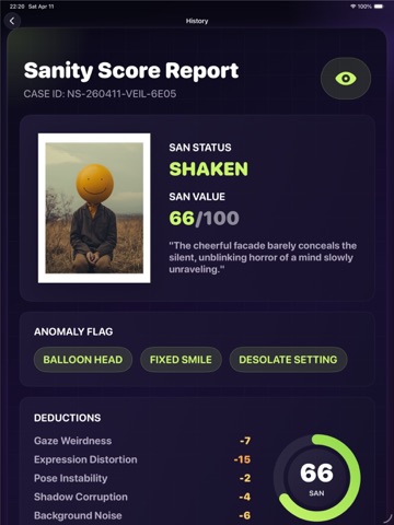 Sanity Scan - Measure Your SAN iPad screenshot