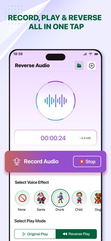 Reverse Audio & Voice Effects screenshot