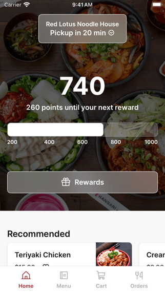 Red Lotus Noodle House iPhone screenshot 1 - Food & Drink app