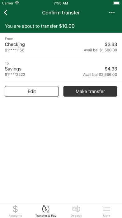 Cedar Valley Bank Mobile Bkg Screenshot