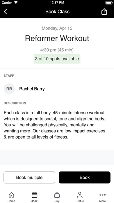 Body Strong Reformer Pilates Screenshot