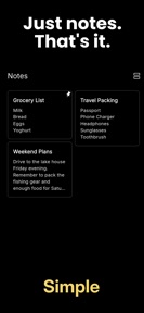 Simple Notes, Notepad & Lists screenshot