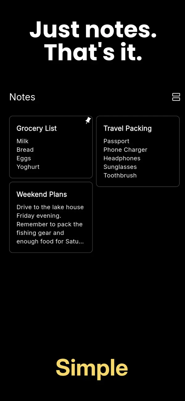 #4. Simple Notes, Notepad & Lists (iOS) Podle: Kodeo Labs Ab