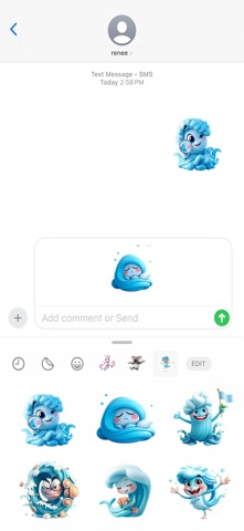 Ultra Wavy Ocean Stickers iPhone screenshot