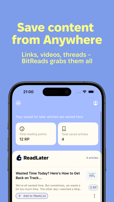 BitRead: ReadLater for growth Screenshot