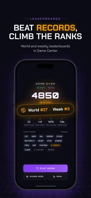 Word Rush - Speed Word Game screenshot 3