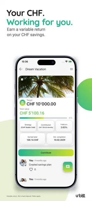 urble: Savings Plans screenshot 2