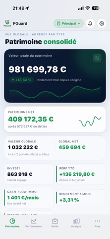 PGuard : Suivi de patrimoine screenshot 1