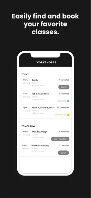 Workshoppe Fitness screenshot 2