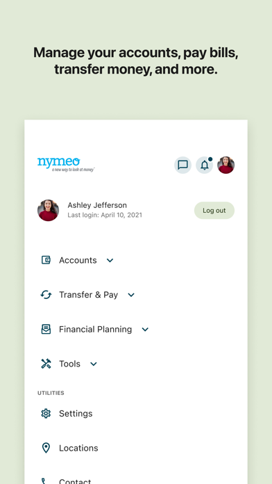 My Nymeo Mobile iPhone screenshot 5 - Finance app