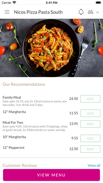 Nicos Pizza Pasta South. Screenshot