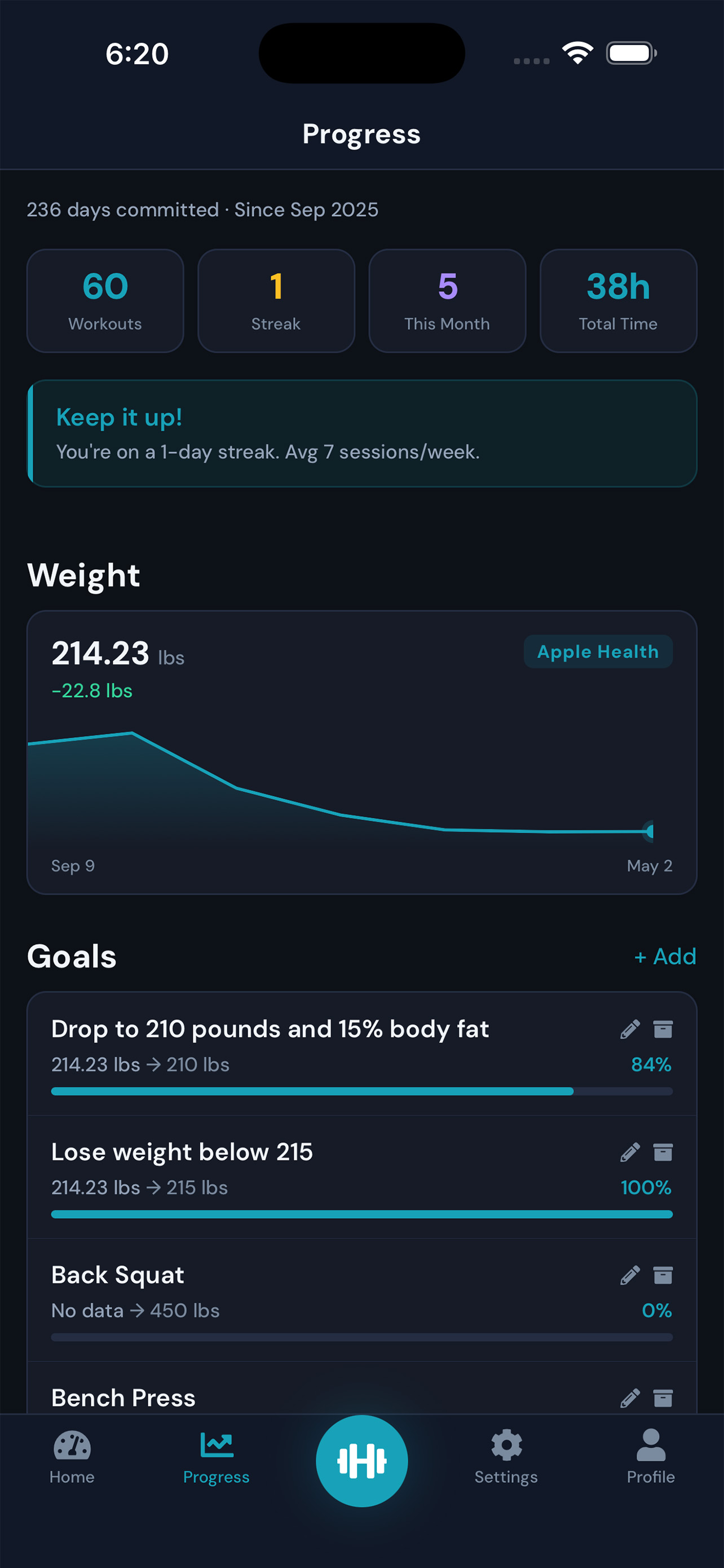 MaximumFit: Home Gym Tracker