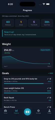 MaximumFit: Home Gym Tracker screenshot
