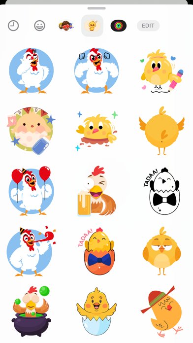 Screenshot 1 of Chick Stickers Set App