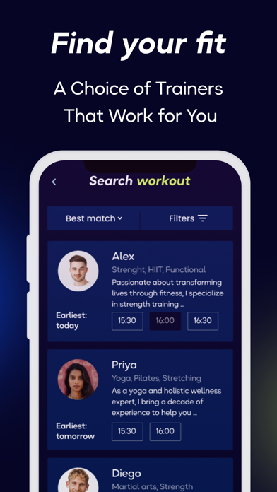 Buttn: Work out with Pros Screenshot