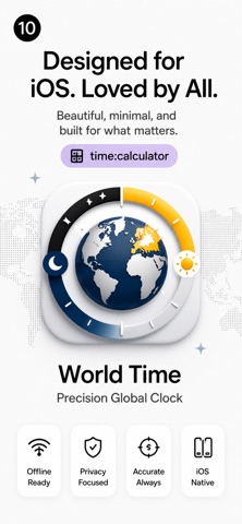UTC Time Converter World Clock iPhone screenshot