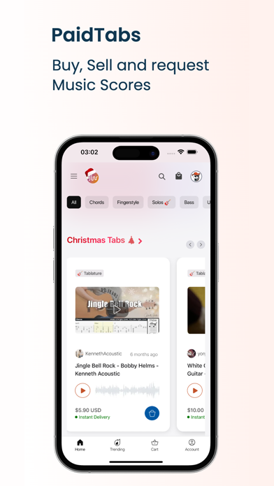 Screenshot 1 of PaidTabs: Tuner, Chords, Tabs App