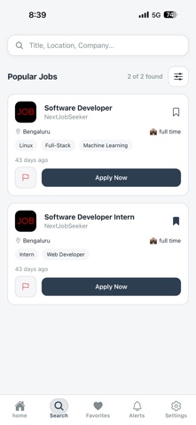 NextJobSeeker screenshot