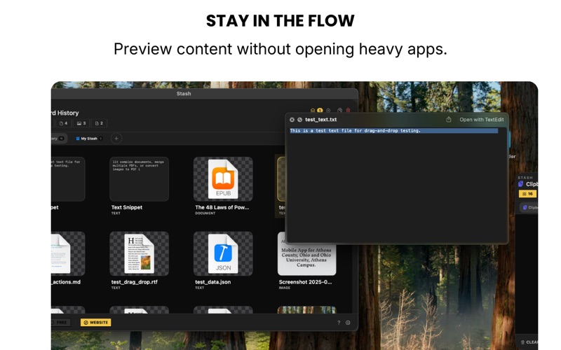 Stash – Clipboard & Shelf screenshot