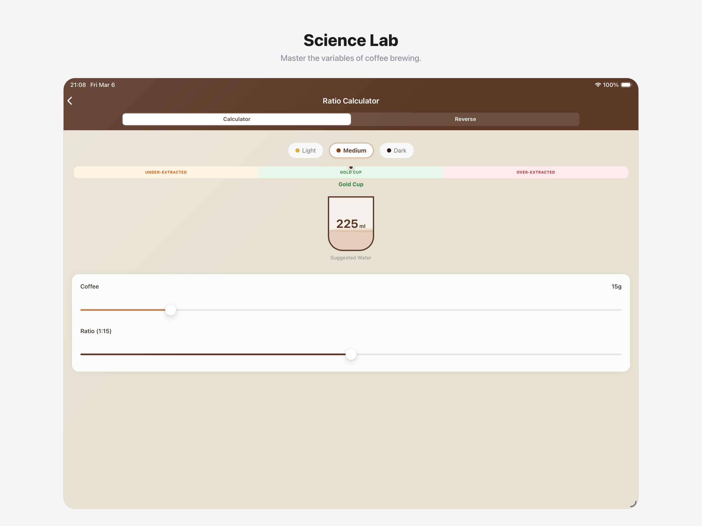 BrewLens: Coffee Brewing Lab