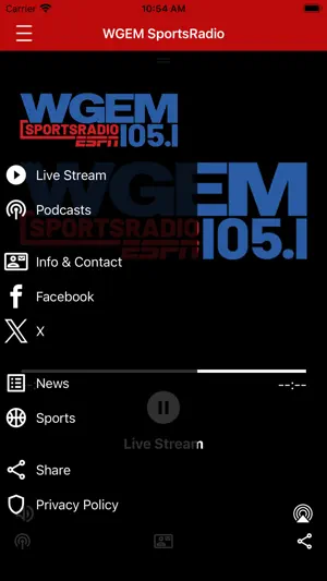 WGEM SportsRadio screenshot 2