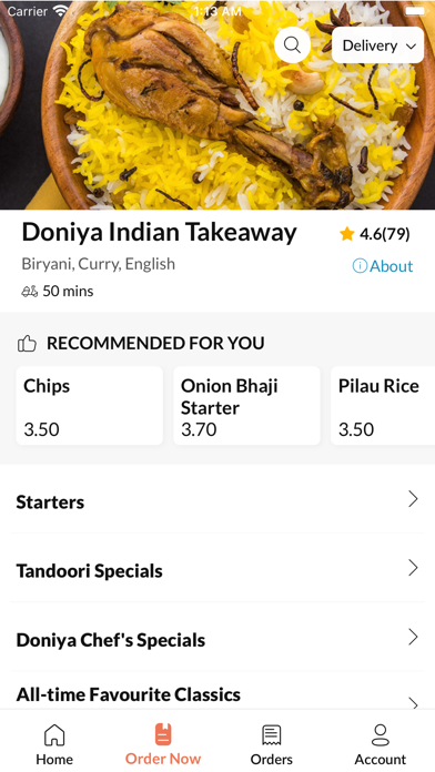 Doniya Indian Takeaway Screenshot