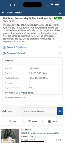 TMLDeals Auction Screenshot 3 of 4