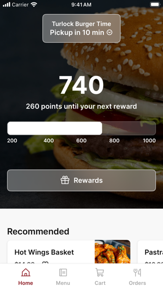 Burger Time To Go app screenshot