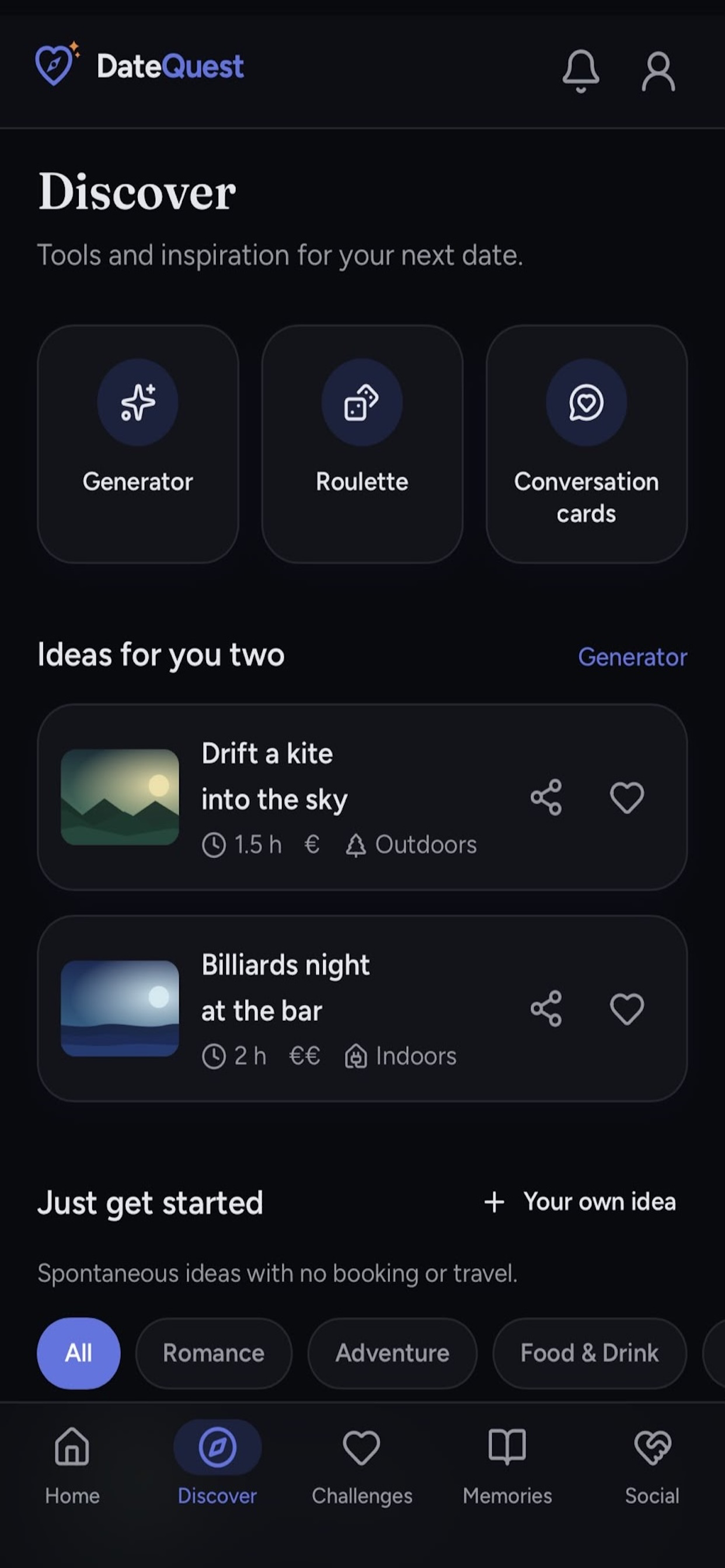 DateQuest screenshot 2