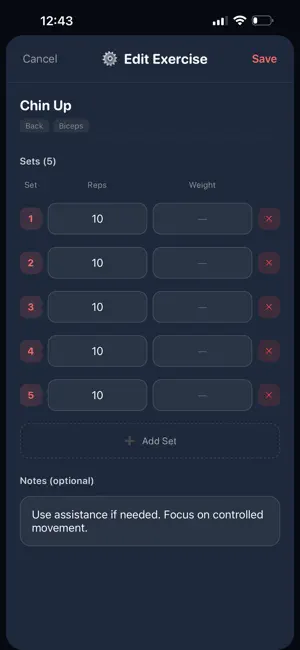 FitLog - Workout Tracker screenshot 4