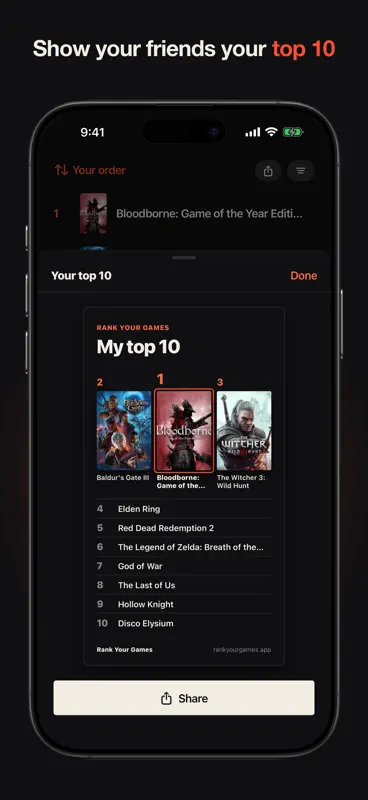 Rank Your Games: Game Ranking screenshot 9 of 9