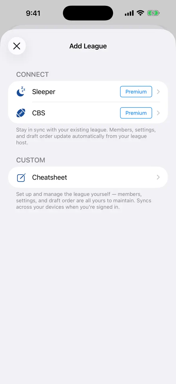 Screenshot #2 pour Fantasy Football Cheatsheet