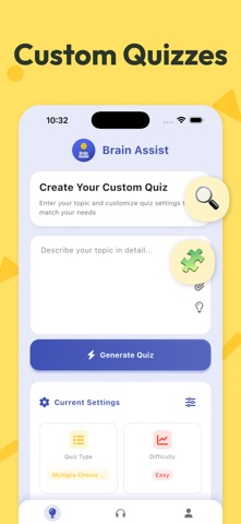 Brain Assist - AI Quiz & TTS screenshot