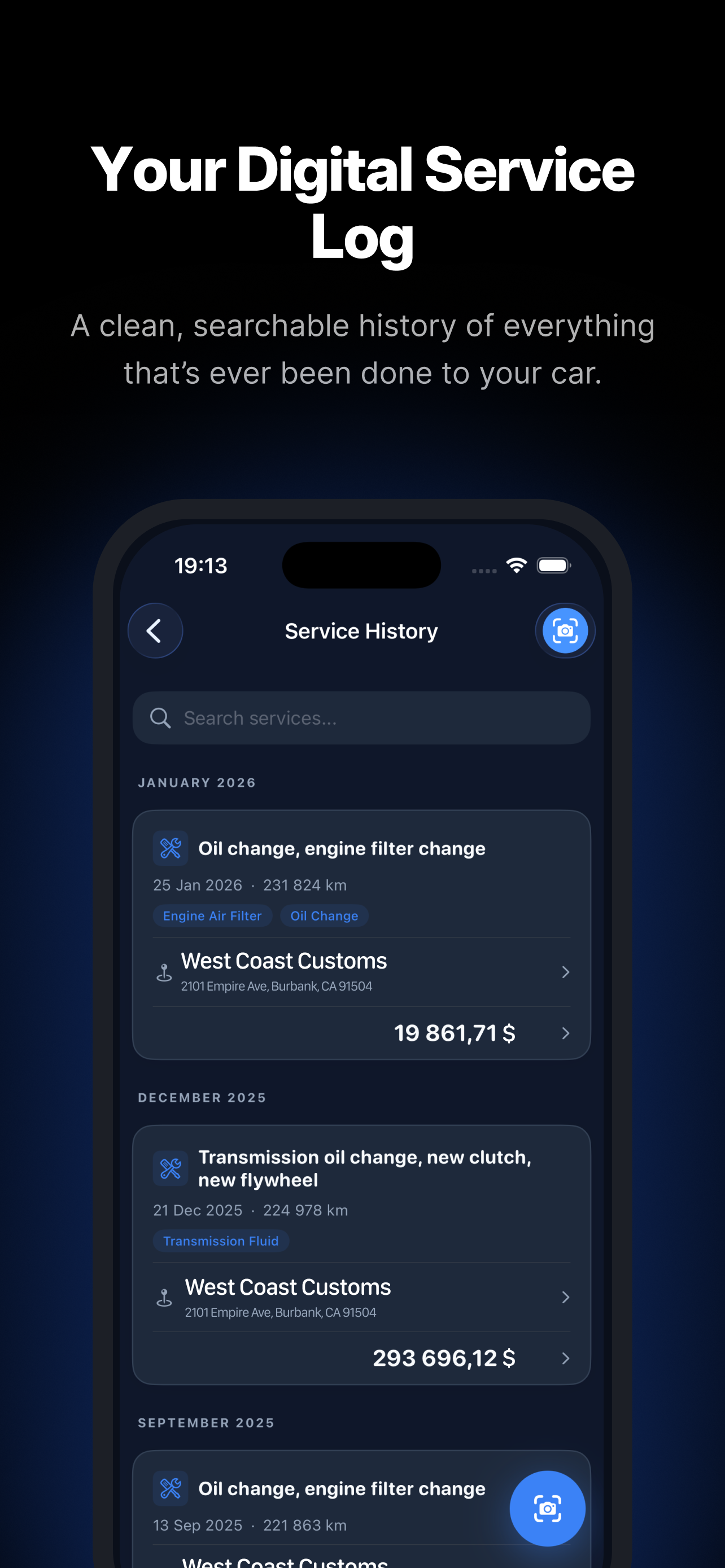 Pitlane – Car Service Scanner