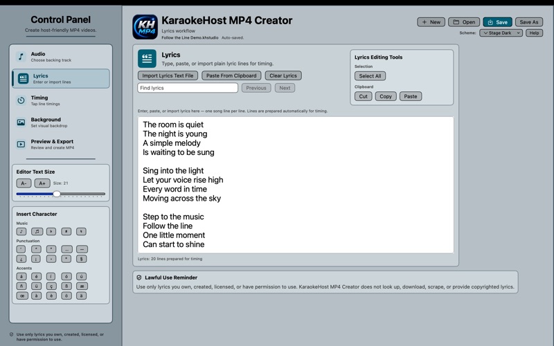 KaraokeHost MP4 Creator screenshot