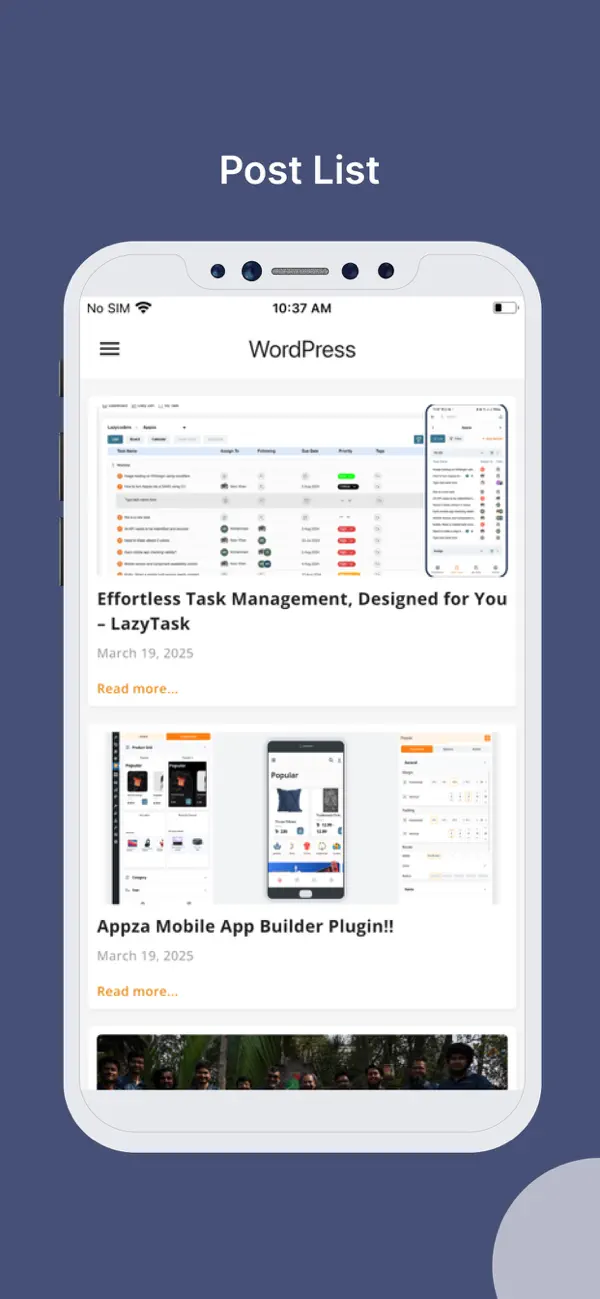 #6. Appza Preview - Wordpress (iOS) Podle: Noor Khan