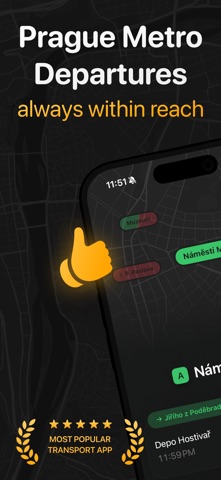 Metroji: Prague Metro App app screenshot