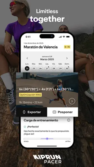 Captura de pantalla de Kiprun Pacer Planes De Carrera en iPhone 1