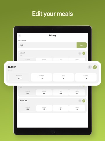 Calorie Tracker・MyFoodPal iPad screenshot