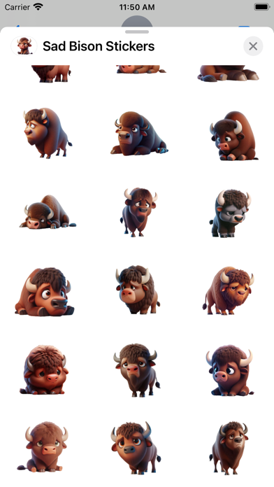 Screenshot 2 of Sad Bison Stickers App