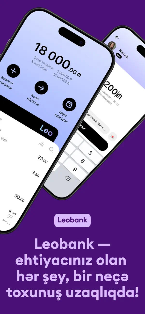 Screenshot #1 pour Leobank - Mobile Bank və Kart
