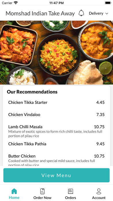 Momshad Indian Take Away Screenshot