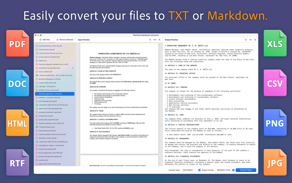 #1. File2:Text Markdown Converter (macOS) 게시자: Cleverson