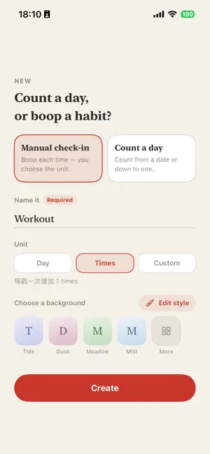 Boop - Habit & Day Counter screenshot 2