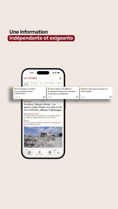 Screenshot #1 pour Le Temps - Actualités