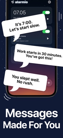 Alarmio - AI Voice Alarm Clock iPhone screenshot