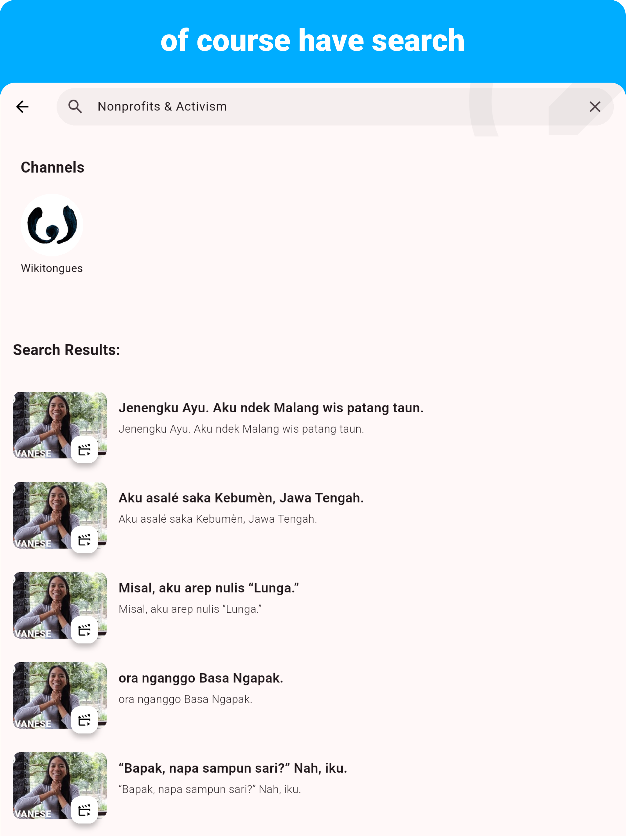 Javanese - Listening Speaking