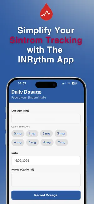 INRythm INR & Warfarin Tracker screenshot 1