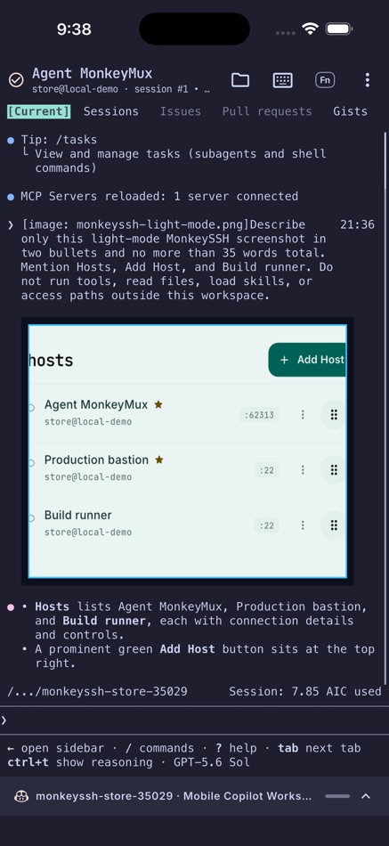 #1. MonkeySSH (iOS) De: Depollsoft